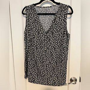 Croft & Barrow Black Floral Tank